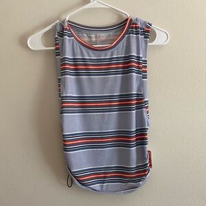 Free People Movement Blue and Orange Striped top